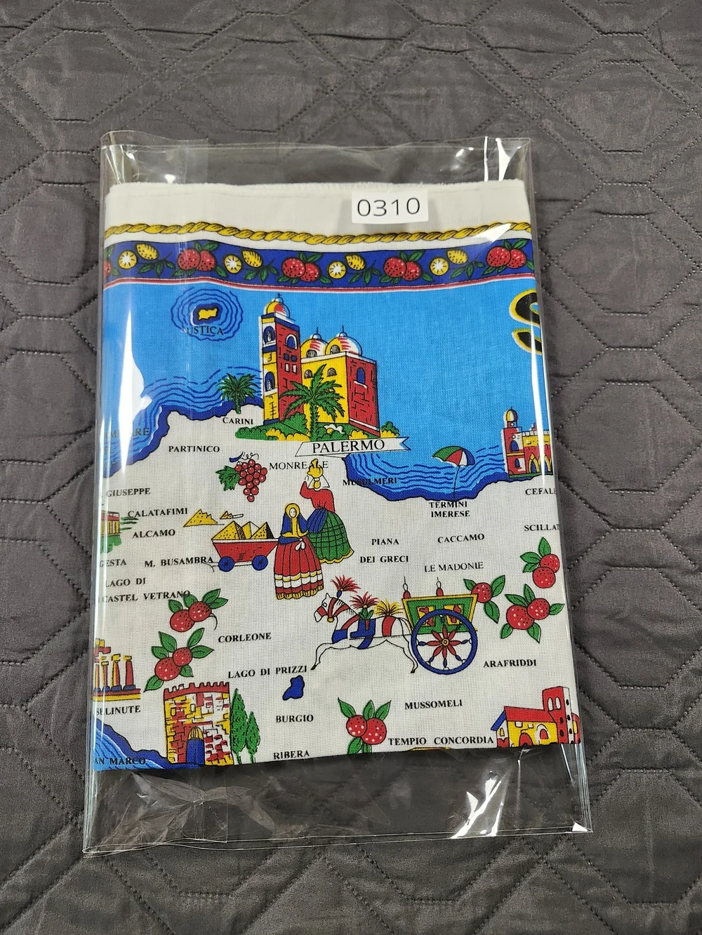 Sicilia cotton tea towel souvenir 100% cotone (cotton)